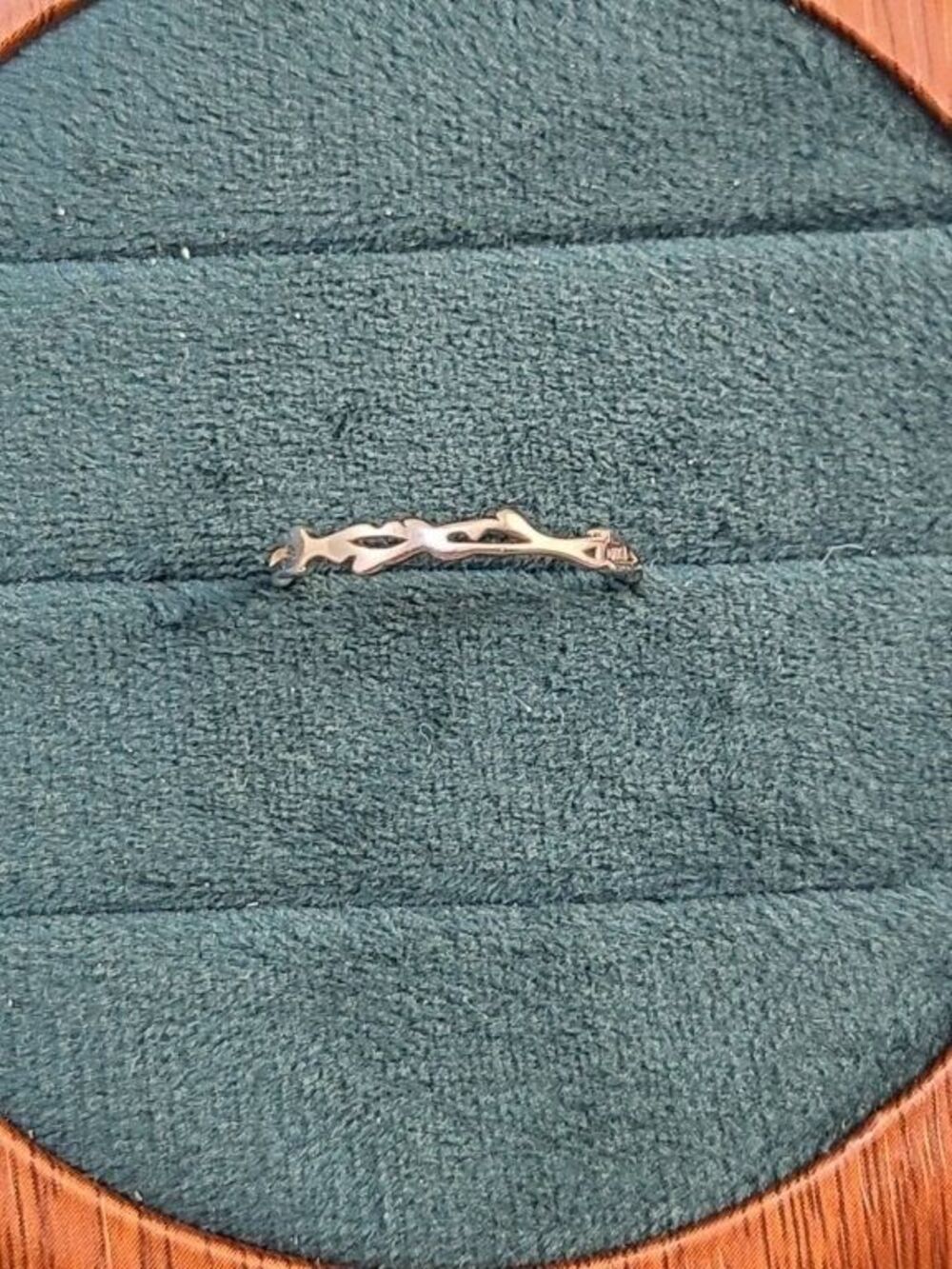 Sterling Silver Twisted Open Band Ring 925 Adjustable Minimalist Size 7